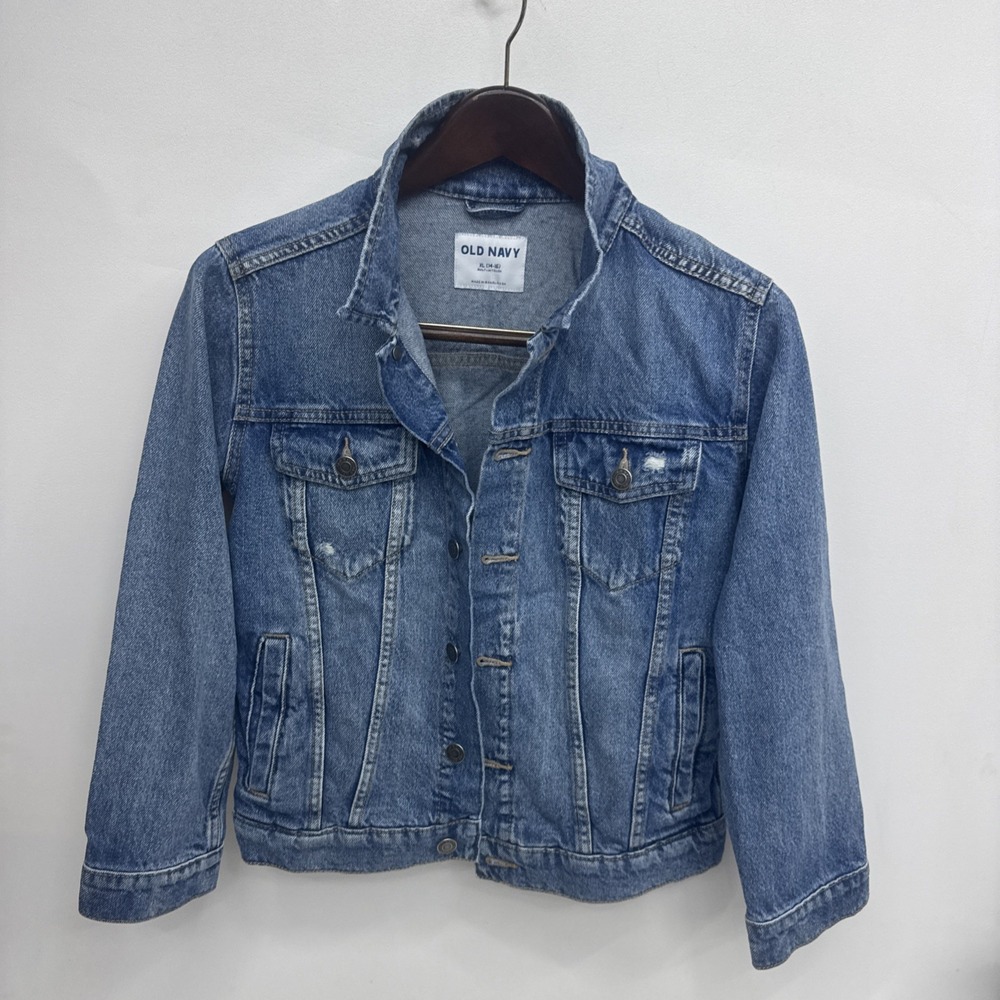Old Navy Classic Button Up Denim Jean Jacket Women Sz XL (14-16) Blue